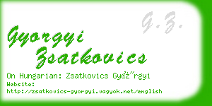 gyorgyi zsatkovics business card